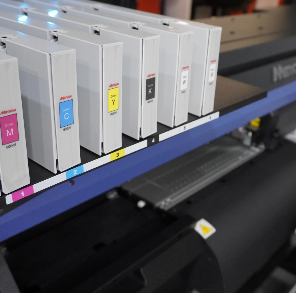 Mimaki DTF ink cartridges for TxF150 printer ensuring high-quality DTF printing results