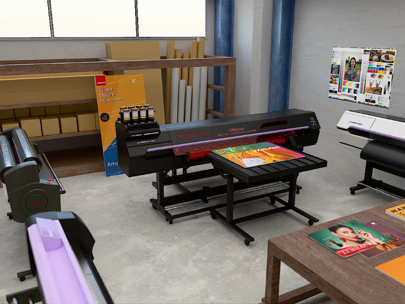 UJ330H-160 hybrid UV printer demo