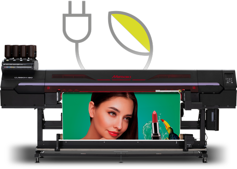 UJ330H-160 hybrid UV printer with low energy consumption