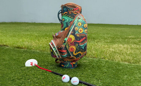Good catch — you're right. Since this is on Mimaki's own site as part of the press release, the alt text should reflect what the image actually represents in that context (a Mimaki 3D print / Art of Golf collaboration piece), not just describe it as a generic golf bag photo. That also helps SEO since it ties the image to relevant search terms tied to the press release. Here's the revised version: Feature image: 