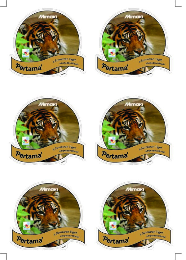 Print & Cut Stickers of Pertama tiger (ai)