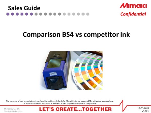 Comparison BS4 vs competitor ink (PowerPoint)
