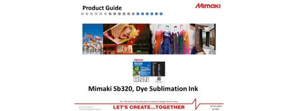 Sb320, Dye Sublimation Ink - Product Guide (PDF)