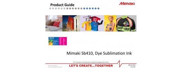 Sb410, Dye Sublimation Ink - Product Presentation (PDF)