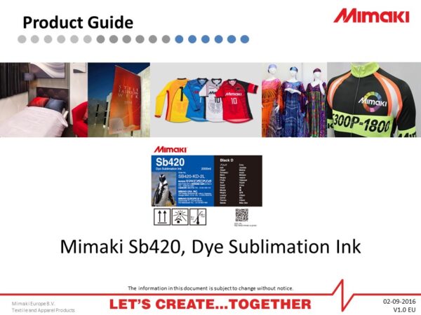 Sb420 Ink - Product Guide (PDF)