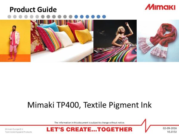 TP400 Ink - Product Guide (PDF)