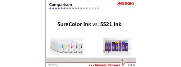 Comparison of SureColor ink and SS21 ink (PDF)